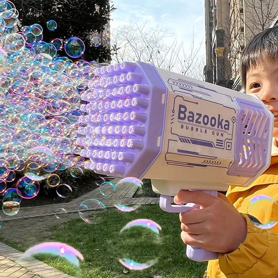 40/69 Holes Bubble Machine Ages 3+ Boy Girl Toys Birthday Wedding Kids Adult Party Toys Summer Outside Bubble Gun Soap Blower