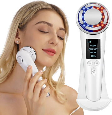 Face Lift Devices EMS Pulse Vibration and Firming Rejuvenation Beauty device Hot Compress Whitening Anti Aging Face Beauty Care