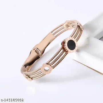 1PC Men's and Women's Fashion Roman Digital Stainless Steel Bracelet for Date, Travel, Banquet, Party, Festival Dressing Gifts