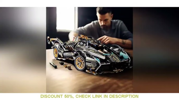 2024 Black V12 Block Roadster RC Tech Racer 1:14DIY Roadster building block assembly Block car toy birthday gift （1280 granule）